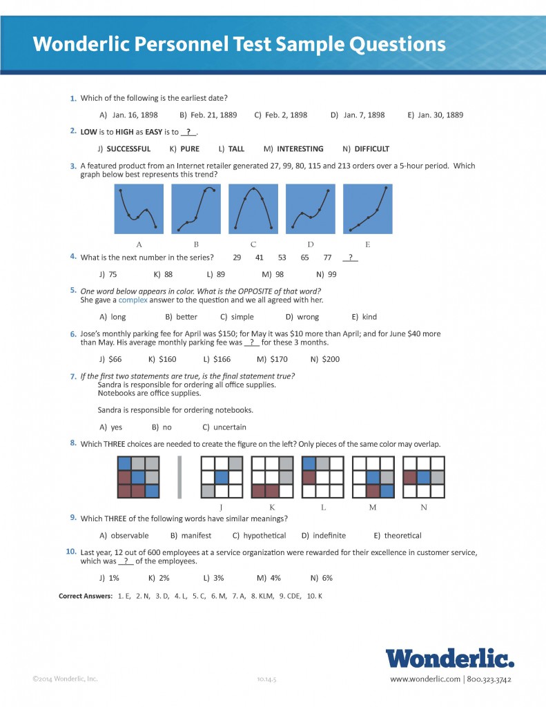 All draft-eligible players are required to take the Wonderlic Test, which is designed to provide insight into a prospective players’ thinking and problem-solving abilities. The questions on the test include math problems, analogies, and scenarios that assess a player’s logical reasoning.